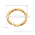 0.8*8mm High qualtiy different design fashion gold jump ring